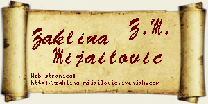 Žaklina Mijailović vizit kartica